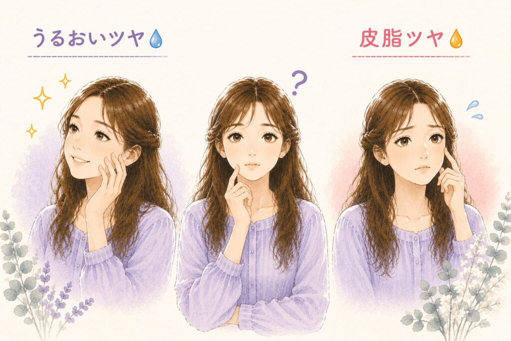 お肌のツヤで悩んでいる女性