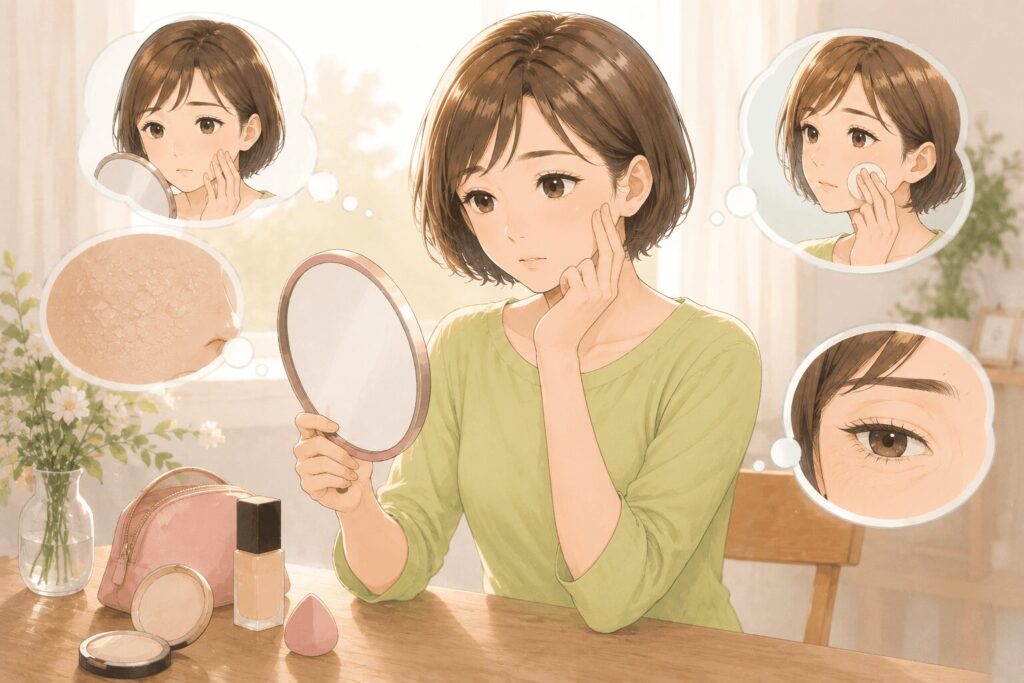 乾燥肌　乾燥が気になっている女性