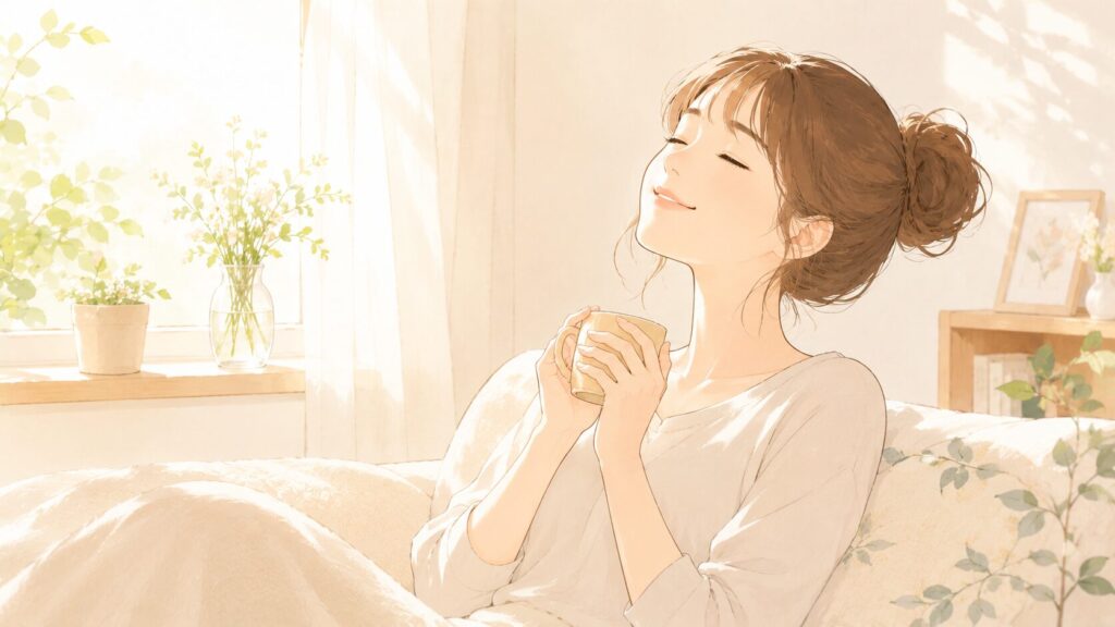 心も体もリラックスしている女性