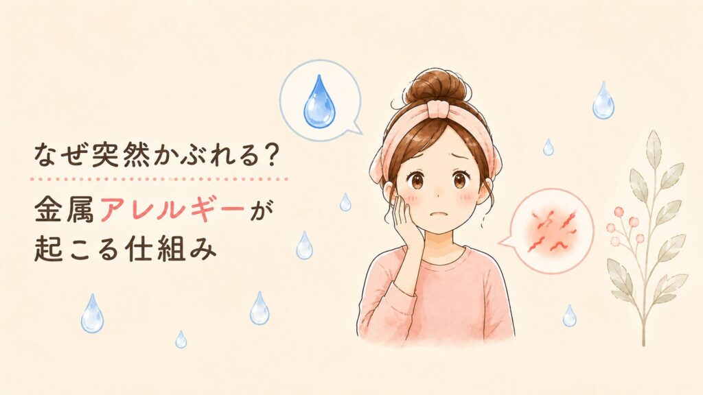 お肌がかぶれて困っている女性